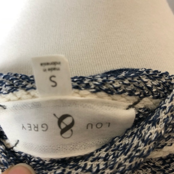 LOFT Lou & Grey striped Jacket blue white S blazer - Picture 2 of 5